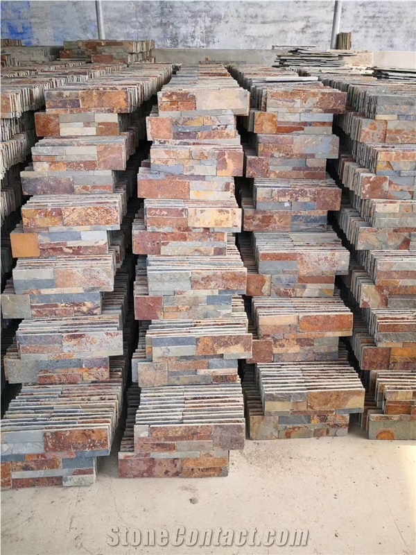 Hebei Rust Slate Cultured Stone Wall Cladding