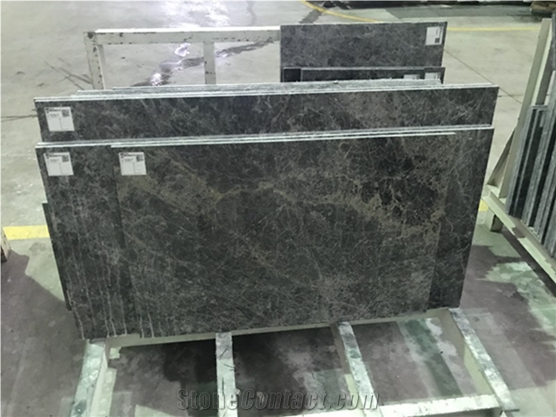Hermes Dark Grey Marble Tiles for Project