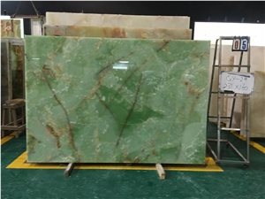 Iran Jade Green Onyx Slab for Floor Tiles