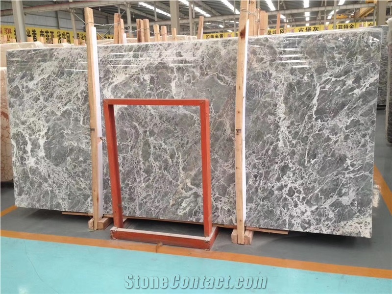 Jaguar Grey Marble Slab for Flooring Tiles