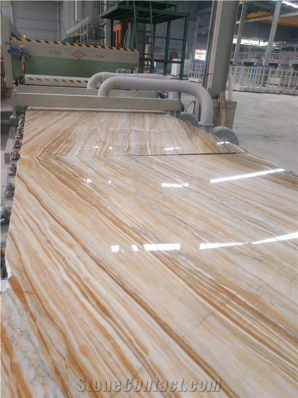Lightning Gold Marble Slab for Flooring Tiles