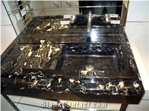Nero Portoro Marble for Kitchen Countertop