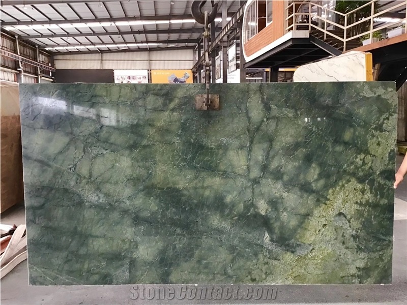 Peacock Green Marble for Kitchen Wall Tile