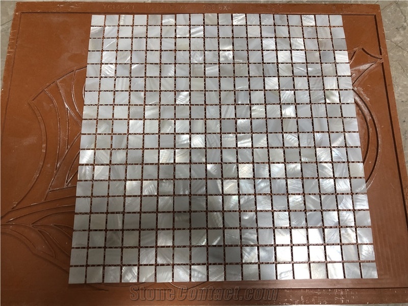Pearl Shell Mosaic with Glass Tiles