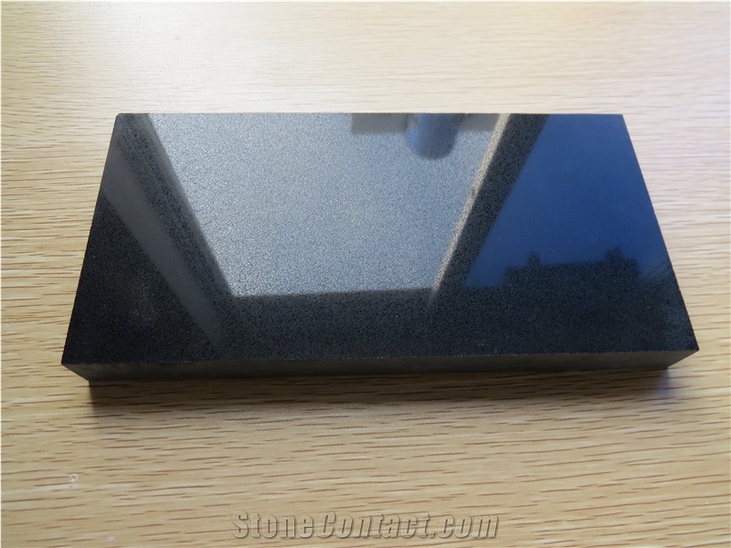 Pure Black Artificial Quartz Stone for Wall