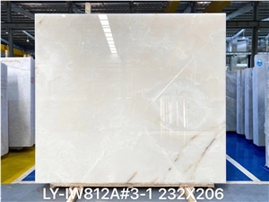 Pure White Onyx Slab for Project