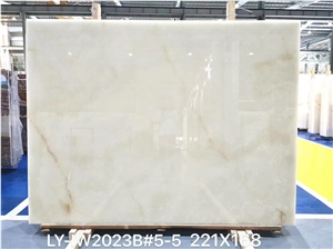 Pure White Onyx Slab for Project