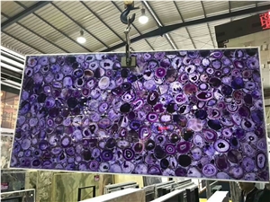 Purple Semiprecious Stone for Tabletops