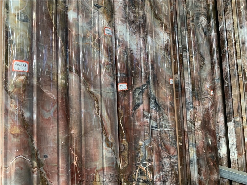 Red Louis Agate Marble for Kitchen Wall Tile