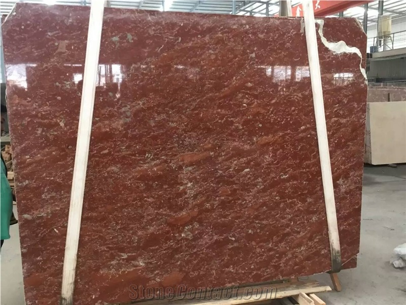 Rose Red Marble Slab for Floor Tile