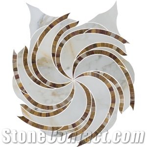Stone Waterjet Mosaic Design Tiles for Floor/Wall