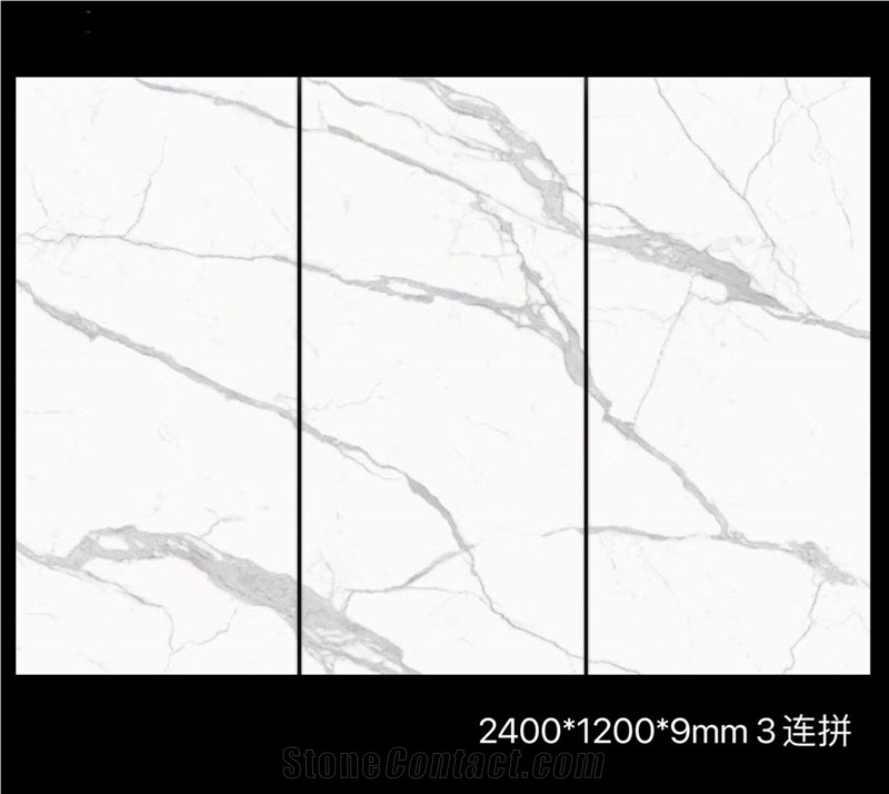 Super Thin 6mm White Artificial Stone for Kitchen