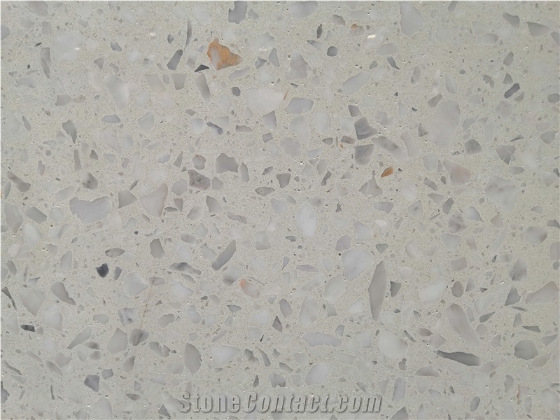 White Crystal Terrazzo Tile for Floor Covering