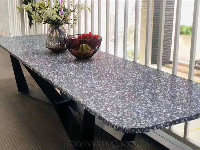 White Crystal Terrazzo Tile for Floor Covering