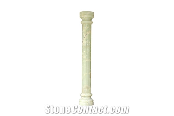 White Onyx Stone Columns for Luxury Villa