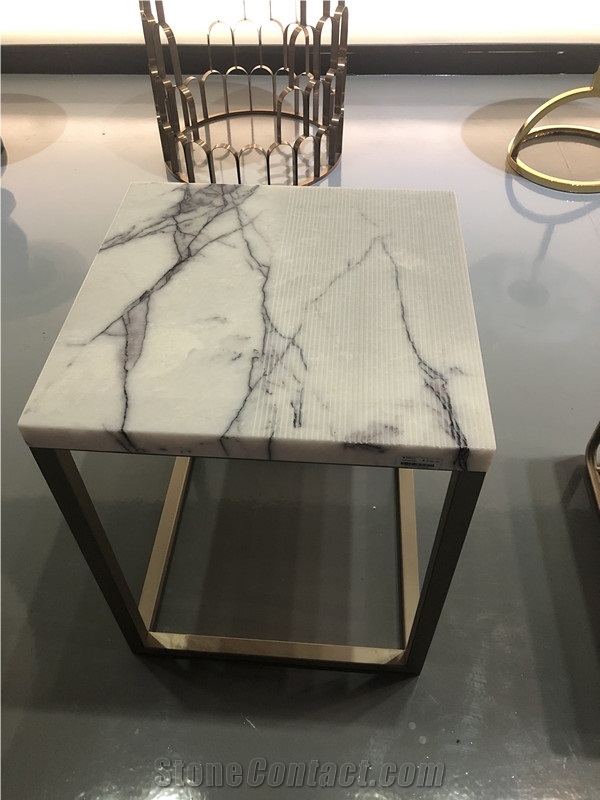 White Semiprecious Stone for Coffee Table Tops