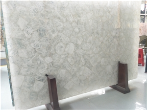 White Semiprecious Stone for Wall Covering