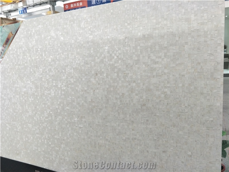 White Semiprecious Stone for Wall Covering