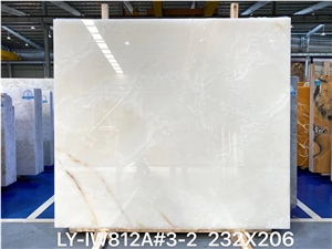 White Snow Onyx Slab for Project