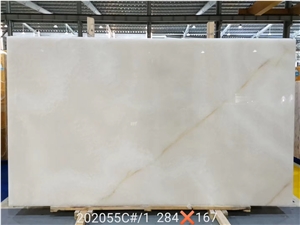 White Snow Onyx Slab for Project