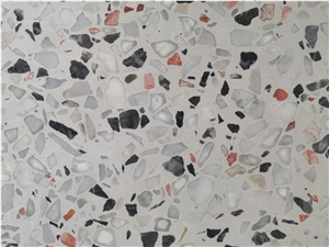 White Terrazzo Tile for Kitchen Floor