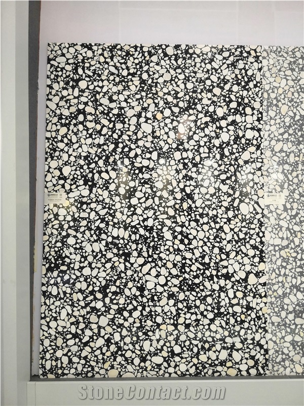 White Terrazzo Tile for Kitchen Floor