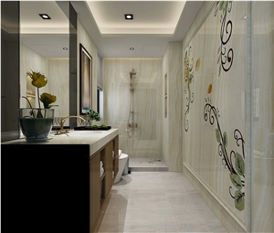 White Tiger Onyx for Bathroom Tiles
