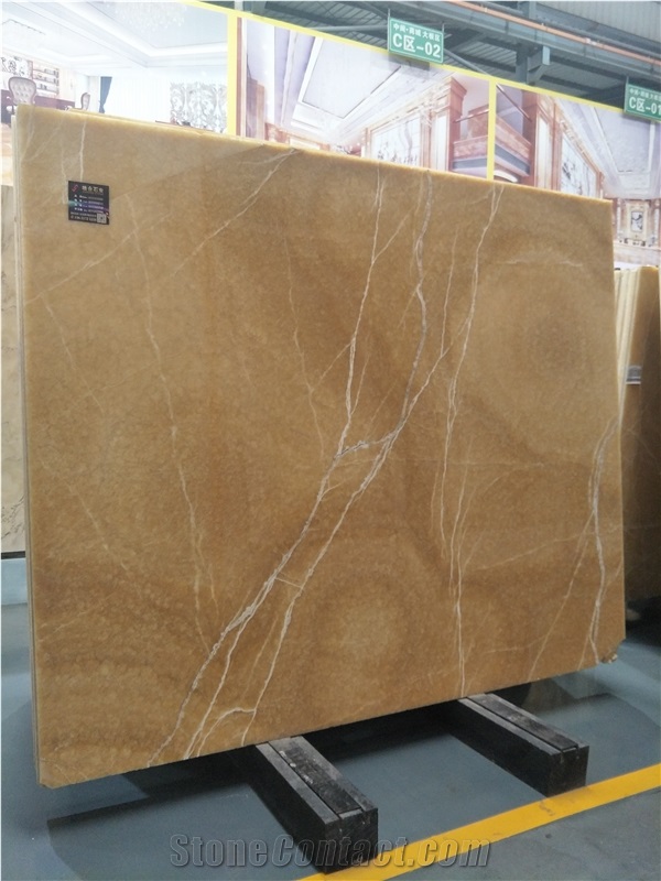 Yellow Onyx Stone for Wall Tiling