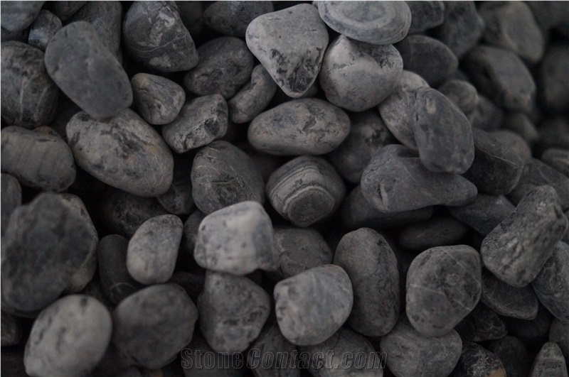 Balck Pebbles, River Stone, Crushed Chips Gravels