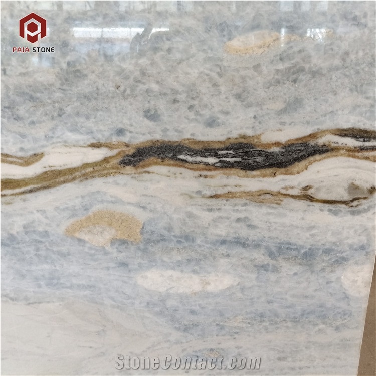 Beautiful Natural Stone Blue Danube Marble Slab