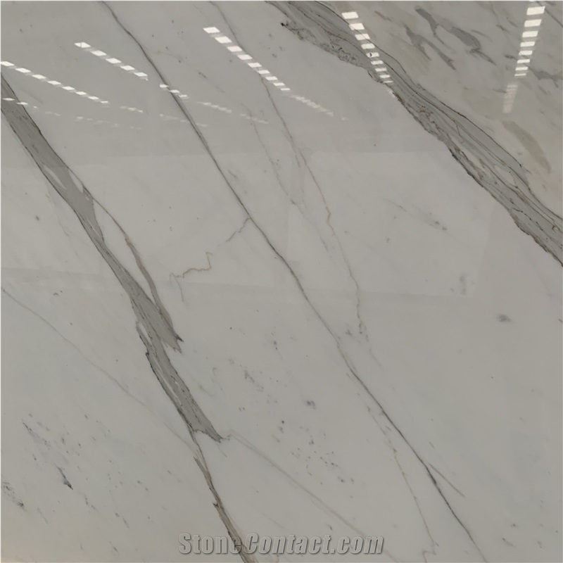 Calacatta White Marble Slabs Tiles For Floor Wall Decor