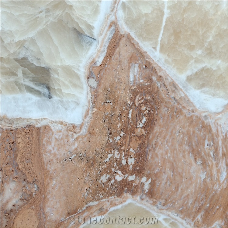 Natural Classical Onyx Pink Slab For Wall Cladding