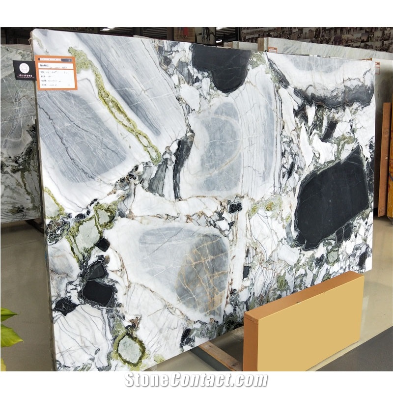 Cold Emerald Green Marble Slab for Luxury Interior