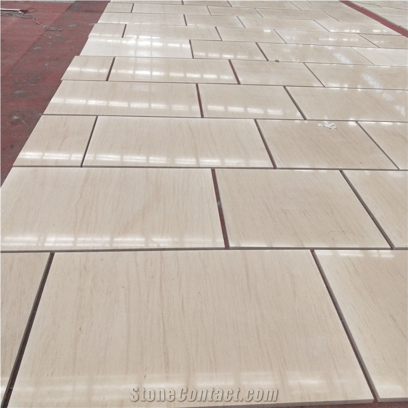 China Guizhou Wood Grain Marble Beige Color Marble Tiles