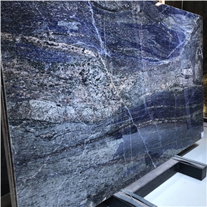 Funcy Sapphire Blue Quartzite Slabs Flooring Tiles