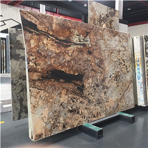 Imported Brazil Gold Queen Granite Slabs