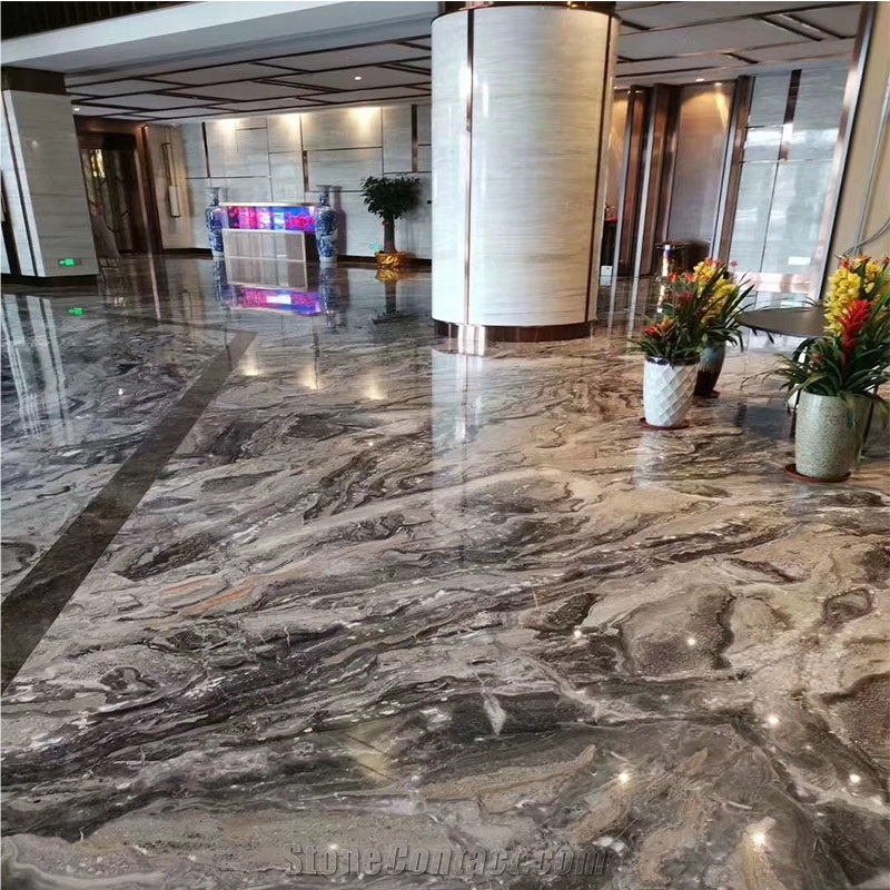 Italian Venice Brown Marble Slabs Tiles Project