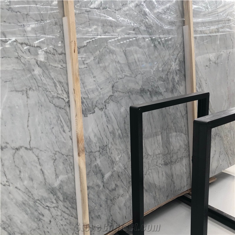 Lafite White Grey Marble Slab For Villa Project