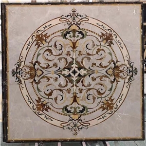 Marble Medallion Waterjet Pattern Tiles For Floor