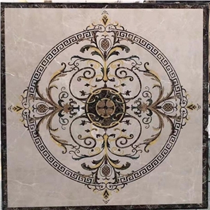 Marble Water Jet Medallion Pattern For Floor Tile