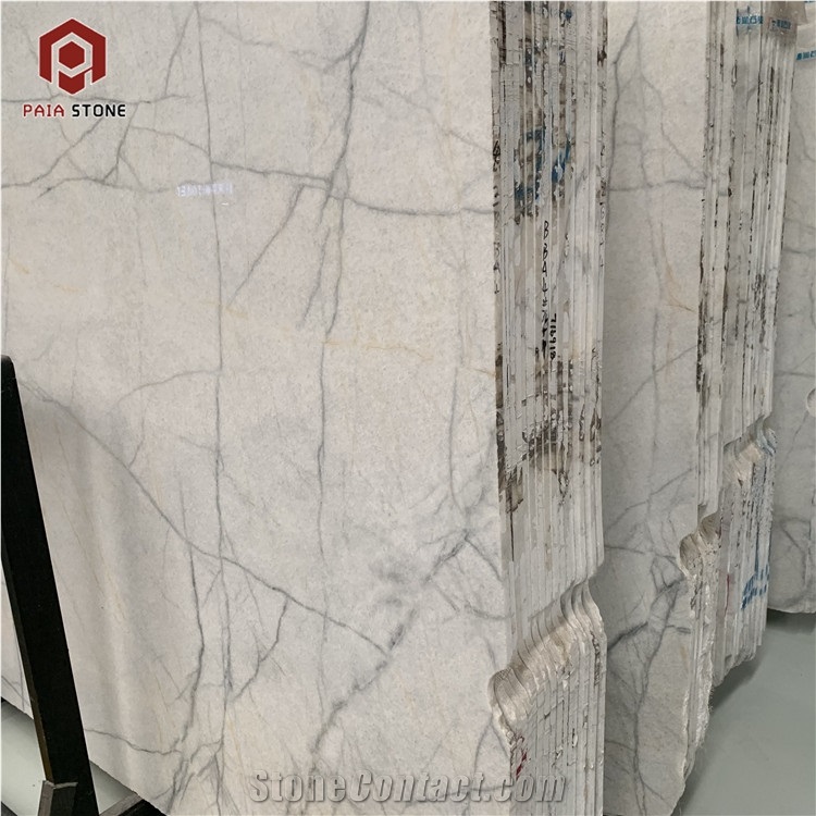 Natural Crystal White Marble Flooring Tiles Price