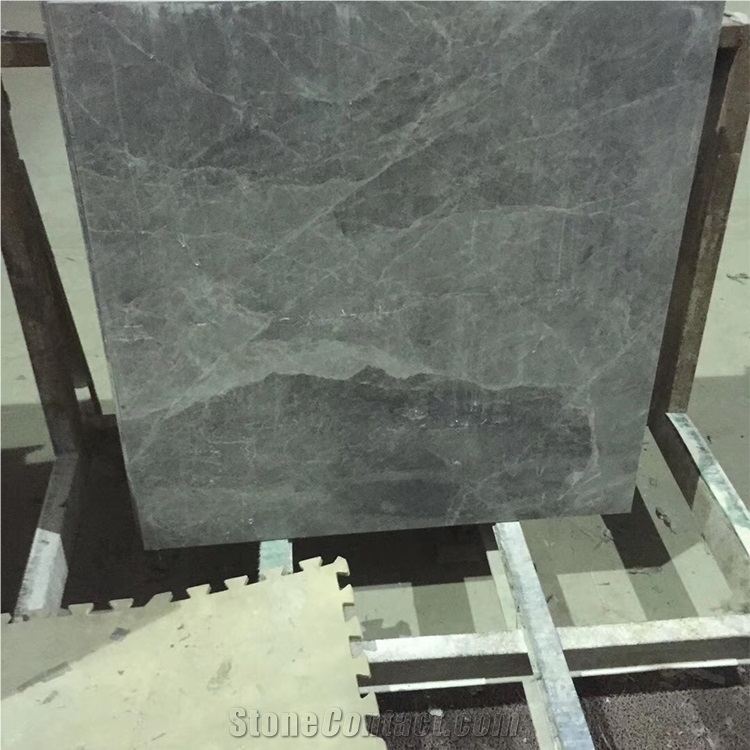 Natural Grey Stone Polished Silver Ermine Marble