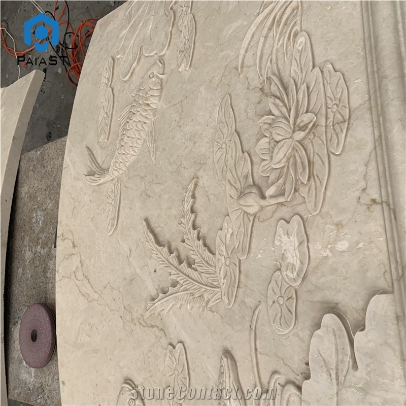 Natural Stone 3d Cnc Carving Marble for Home Decor