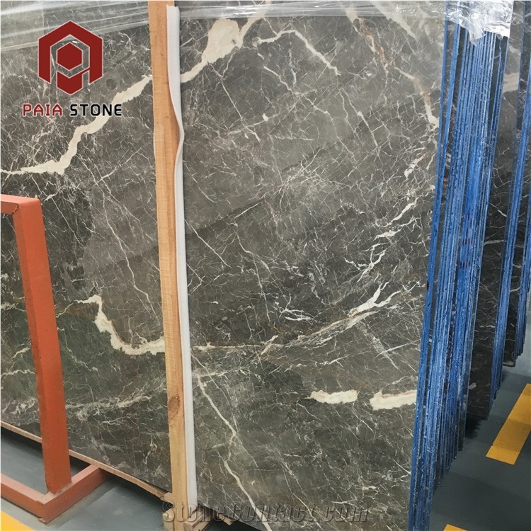 Pietra Grey Marble Slab For Flooring Tiles
