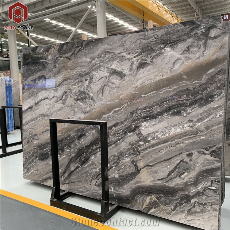 Polished Venice Brown Marble Slab For Wall And Floor