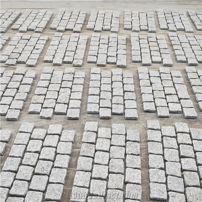 Rectangular Tumbled Gray Granite Paver Tiles