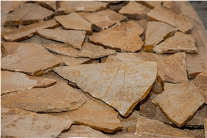 Gneiss Wall and Floor Random Tiles, Gneiss Flagstones,Gold Gneiss Flagstone Paver, Walkway
