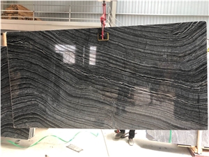 Zebra Black Ancient Wood Marble Black Slab Tile