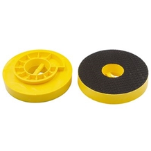 Plastic Yellow Snail Lock Velcro Backing Plate 100mm Couplings
