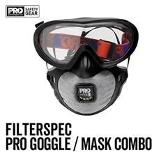 Pro Goggle & Dust Mask Combo P2 (3 Extra Masks)